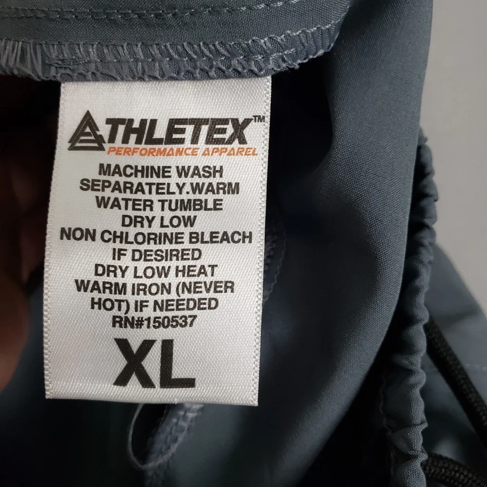 Athletex Cargo Pocket Athletic Shorts Steel Blue Gym Running Workout Size XL NWT